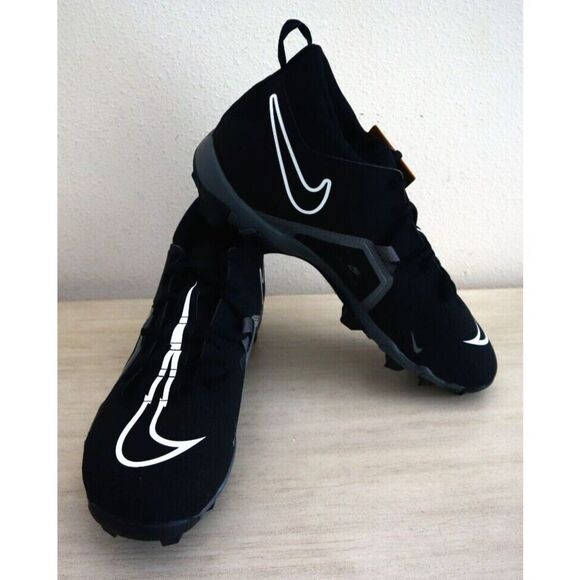 Nike CV0584-010 Men Sz 12W Black/White Alpha Menace 3 Shark Football Cleats - Picture 1 of 9